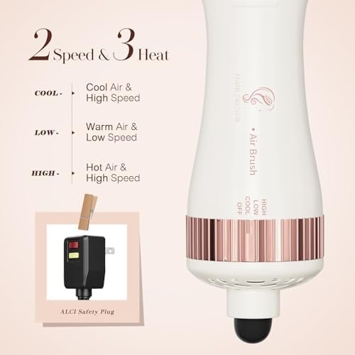 Travel Blow Dryer Brush in one, Dual Voltage Mini Hot Air Brush, Hair Trends Nano Titanium 2 Inch One Step Hair Dryer and Styler Volumizer Oval Shape - Image 6