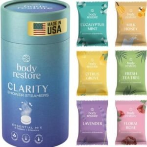 Body Restore Shower Steamers Aromatherapy 6 Pack - Fathers Day Unique Gifts for Dad, Grandpa, Birthday Gift for Mom, Daughter, Son, Best Friend, Travel Essentials, Self Care - Variety