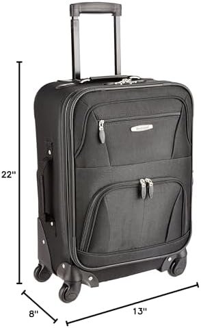 Rockland Expandable Spinner Carry On, Black, 19-Inch - Image 9