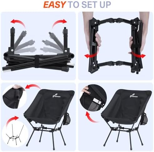 Sportneer Heated Chairs Outdoor Sports: Heated Camping Chair with USB Plug & 3 Heating Levels - Portable & Compact Heated Chair for Backpacking, Camping, Lawn, Picnic, Travel (Power Bank Not Included) - Image 7