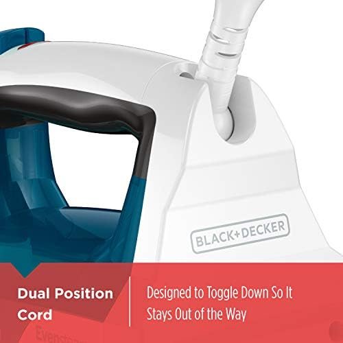 BLACK+DECKER Easy Steam Compact Iron, IR06V, Dual Position Cord, TrueGlide Non-Stick Soleplate, Vertical Steam, SmartSteam - Image 4