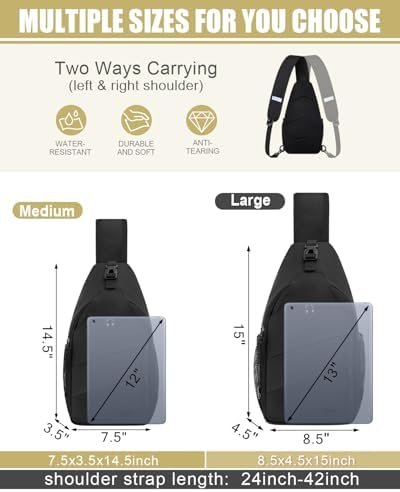 Crossbody Bags for Women Men Trendy Sling Bag Bakpack Casual Chest Bag with Convertible Shoulder Strap - Image 2