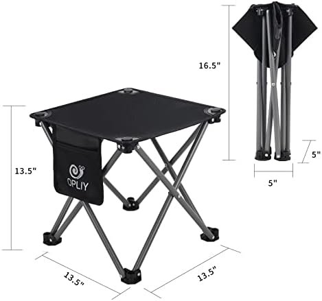 Opliy Camping Stool 2 Pack,13.5 Inch Portable Folding Stool for Outdoor Gardening and Beach Hiking Fishing,Foot Stool with Carry Bag (Black) - Image 3