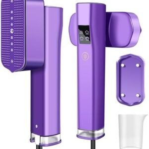 Portable Travel Steamer for Clothes: Mini Travel Steamer ＆ Iron 2 in 1 Fast Heat-up & 3 Levels of Steam Handheld Garment Steamer Suitable for thick clothing Only 1.3lbs for Travel and Home Office