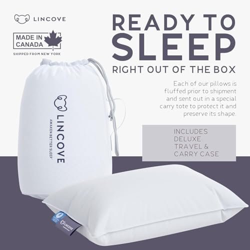 Lincove Microgel Travel Pillow - Global Recycled Standard Certified - Plush and Cozy Luxury Pillow to Support Head, Neck, While Sleeping on Airplanes, Cars, Hotels & Home - 12"x16" - Image 5