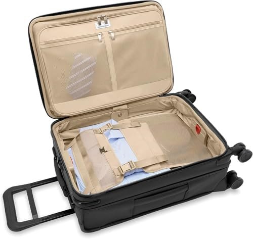 Briggs & Riley Essential 22" Carry On Expandable Spinner - Luggage for Travel, Suitcases with Wheels, Softside Rolling Bag for Men & Women, Self-Repairing Zipper - Baseline Collection, Black - Image 9