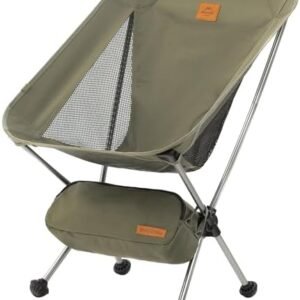Naturehike YL08 Ultralight Camping Chair, 2.12 LBS Portable Backpacking Chair with Storage Bag & Anti-Sinking Feet, Lightweight Compact Collapsible Camp Chair