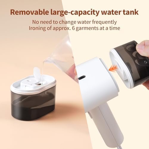 Portable Steamer for Clothes, Handheld Travel Steamer Foldable with Horizontal & Vertical Steaming, 20-Second Fast Heat-Up,180ml Water Tank,Wet/Dry Ironing,1200W Garment Wrinkle Remover - Image 6