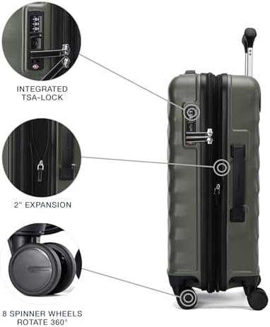 Travelpro Maxlite Air V2 Hardside Expandable Carry on Luggage, 8 Spinner Wheels, Lightweight Hard Shell Suitcase, TSA lock, Slate Green, Carry On 21-Inch - Image 4