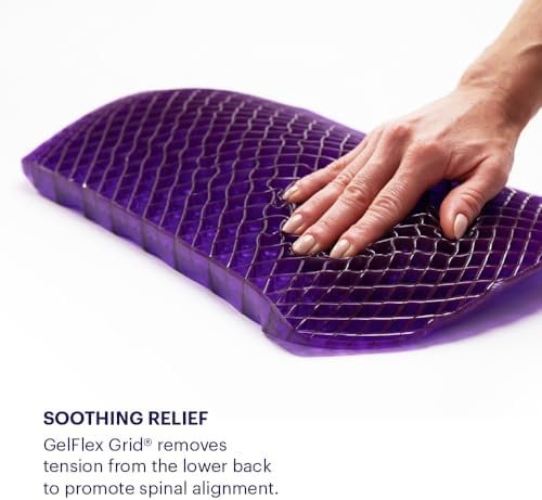 Purple Back Cushion | Pressure Reducing Grid Designed for Ultimate Comfort | Designed for Chairs, Gaming, and Travel | Made in The USA - Image 5