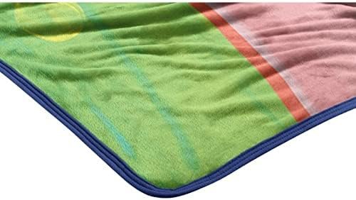 Nickelodeon Spongebob Squarepants Silky Soft Throw Blanket., Blue, Yellow, Pink, Green, White - Image 2