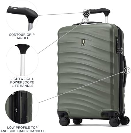 Travelpro Maxlite Air V2 Hardside Expandable Carry on Luggage, 8 Spinner Wheels, Lightweight Hard Shell Suitcase, TSA lock, Slate Green, Carry On 21-Inch - Image 2