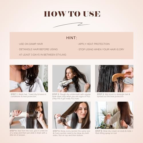 Travel Blow Dryer Brush in one, Dual Voltage Mini Hot Air Brush, Hair Trends Nano Titanium 2 Inch One Step Hair Dryer and Styler Volumizer Oval Shape - Image 7