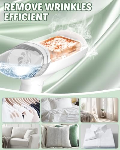 Portable Steamer for Clothes, Travel Garment Steamer Handheld, Fast Heating Clothing Wrinkle Remover Steam Iron, Ideal for Cotton Flax Silk Chiffon Lace Blending Shirt Dress Suit, White - Image 5