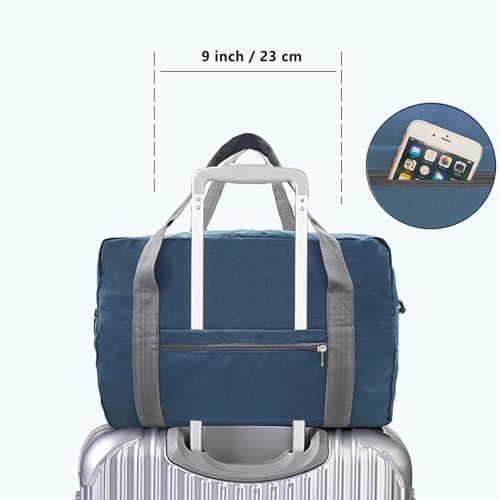 For Spirit Airlines Personal Item Bag 18x14x8 in Underseat Carry-on Luggage foldable Travel Duffle Bag for Airplanes(30L, Navy) - Image 5