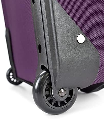 U.S. Traveler Lightweight Rolling 20" Carry On Luggage Softside Suitcase, Purple, 2 Wheel-1 Piece - Image 6