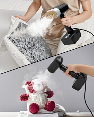 2025 Upgrade Steamer for Clothes, 2 in 1 Iron & Steamer for Quick Wrinkle Removal, 5 Adjustable Grades Temperature with LED Digital Display for Home, Office and Travel Use - Image 7