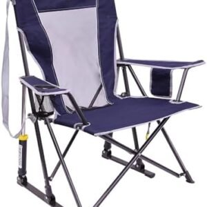 GCI Outdoor Comfort Pro Rocker Collapsible Rocking Chair & Outdoor Camping Chair, Indigo Blue