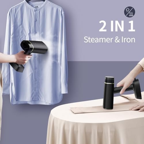 Dual Voltage(100~250V) Travel Steamer for Clothes Portable Mini with European Plug Adapter for International Travel, Europe Travel Essentials for Women, European Travel Must Haves - Image 3