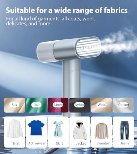 Travel Portable Foldable Garment Steamer – 900W Power, 15s Fast Preheat, 10-Min Continuous Steam, Lightweight Iron - Image 2