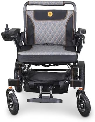 Lightweight Electric Power Mobility Wheelchair - Aviation Travel Safe Motorized Electric Wheelchair Mobility Aid (Black)