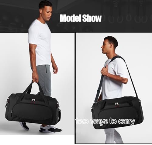 Gym Bag for Men - 55L Black Durable Large Duffle Bag for Travel, Workout, Fitness & Sport - Image 2