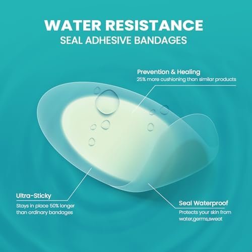 Hydrocolloid Gel Blister Bandages Pads - (Variety Pack) Promifun 32ct Waterproof Adhesive Blisters Bandages - Blister Pads for Heel, Foot, Toe, Feet - Gel Blister Chshions for Prevention & Recovery - Image 2