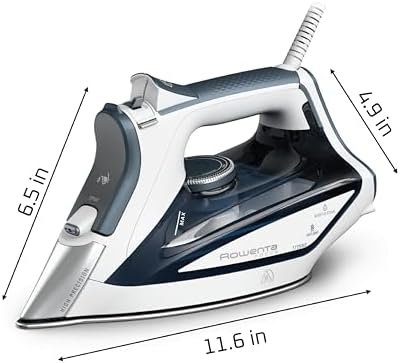 Rowenta Iron Steamer for Clothes, Focus Stainless Steel Soleplate, 400 Microsteam Holes, Powerful Steam Iron, Lightweight, Leakproof, 1725 Watts - Image 8