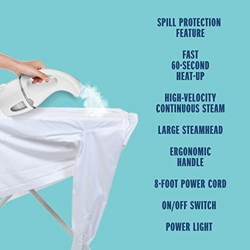 Conair Handheld Travel Garment Steamer for Clothes, CompleteSteam 1100W, For Home, Office and Travel, White - Image 3