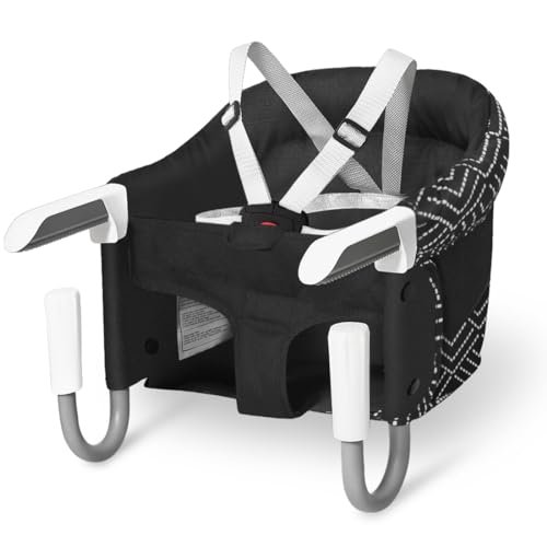 MTWML Hook On High Chair with Tray,Portable Baby High Chair That Attaches to Table,Clip On Fast Table Seat for Babies and Toddlers.Baby Feeding Seat for Dining Tables and Counter(Stripe-Black) - Image 8