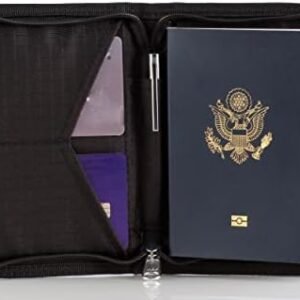 Passport Holder & Travel Wallet with RFID Blocking - Premium Document Organizer Case for Men and Women - Holds Passports, Cards, Tickets, ID, Cash - Compact Zippered Wallet - Midnight