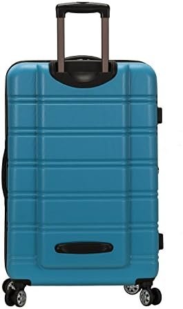 Rockland Melbourne Hardside Expandable Luggage with Spinner Wheels, Turquoise, Checked Large 28" - Image 3