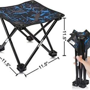 Camping Stool Portable Folding Stool Portable Chair Mini Foldable Stool Fishing Stool for Adults Fishing Hiking Gardening and Beach with Carry Bag(Camouflage)