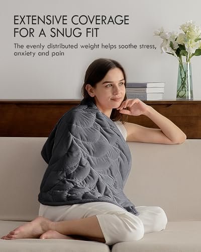 Kaisa Weighted Lap Blanket 5 lbs 23" x 29", Cozy Luxury Crystal Velvet Small Weighted Blanket for Adults, Portable Travel Weighted Blanket for Relaxation, Ideal Gifts for Christmas New Year, Gray - Image 2