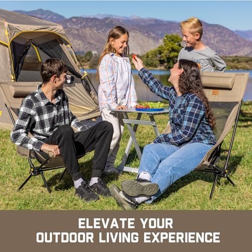 FanttikOutdoor Zeta L8 Max Camping Chair, Portable & Lightweight, Multi-Angle Adjustable, Supports up to 250 lbs, Comfort-Driven Design, High Strength Camping Chair for Travel, Hiking, Fishing (khaki) - Image 8