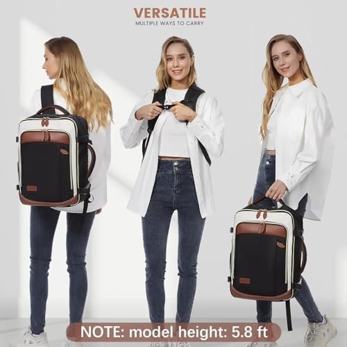 LOVEVOOK Travel Backpack for Women, 40L Carry On Backpack with 3 Packing Cubes,TSA Personal Item Travel Bag Airline Approved, Water Resistant Weekender Overnight Luggage Daypack, Fits 17 Inch Laptop - Image 9