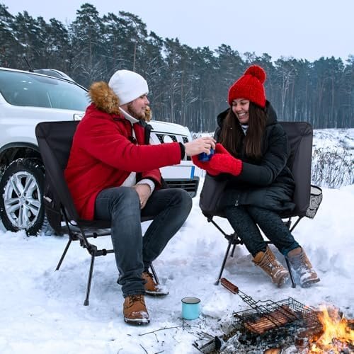 Sportneer Heated Chairs Outdoor Sports: Heated Camping Chair with USB Plug & 3 Heating Levels - Portable & Compact Heated Chair for Backpacking, Camping, Lawn, Picnic, Travel (Power Bank Not Included) - Image 9