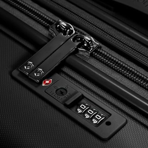 Traveler's Choice Pagosa Indestructible Hardshell Expandable Spinner Luggage, Black, Carry-on - Image 4