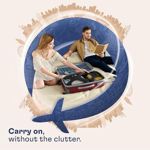 Shacke Premium 5 Packing Cubes Set - Lightweight Mesh Travel Luggage Organizers with Laundry Bag, 5-Piece Suitcase Storage System (Black) - Image 2