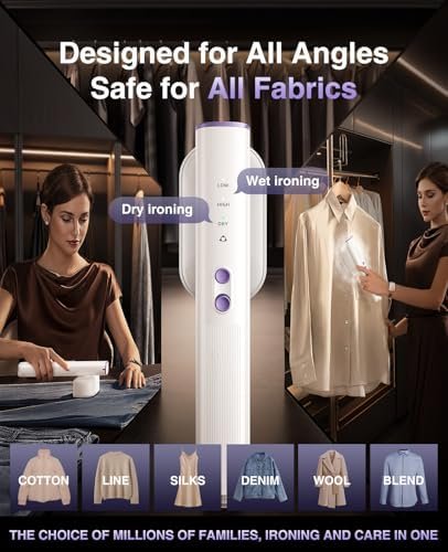 Ultra HyperPulse Series Steamer for Clothes, Large Panel, 1s Wrinkles Removal, 3 Modes Travel Steamer & Iron dual voltage, Handheld Portable Garment steamer for home, Global & Europe Traveling - Image 8