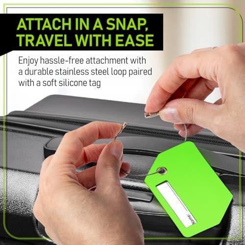 Untethered 4-Pack Luggage Tag Set | Durable ID Tags for Suitcases & Travel Bags | Name Identifiers for Easy Bag Recognition - Image 6