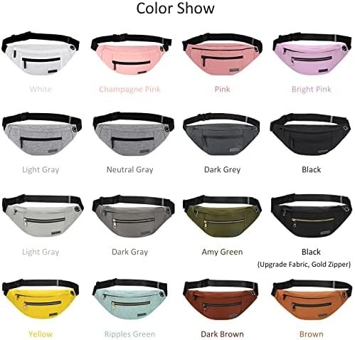 MAXTOP Large Crossbody Fanny Pack with 4-Zipper Pockets,Gifts for Enjoy Sports Festival Workout Traveling Running Casual Hands-Free Wallets Waist Pack Phone Bag Carrying All Phones - Image 7