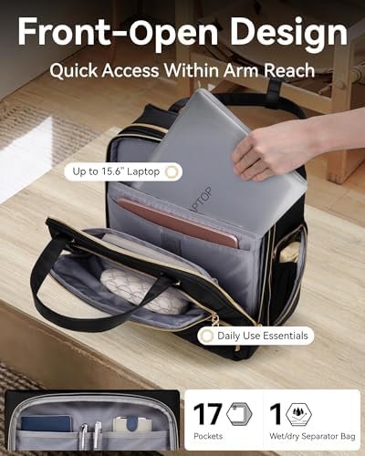 LUGGEX Underseat Carry On Luggage with Wheels, Stylish Lightweight Under Seat Luggage, Soft Sided Personal Item Suitcase for Short Trip (Black, 16 Inch) - Image 5