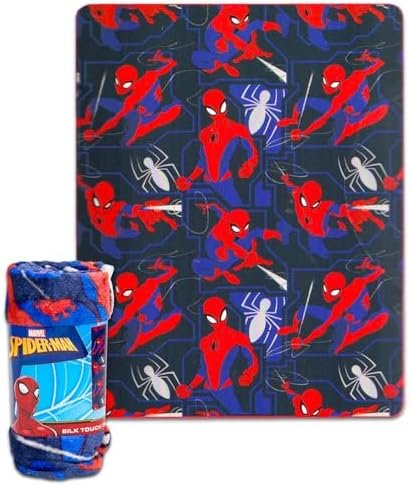 Spiderman Travel Blanket and Pillow Set - Bundle with Spiderman Blanket, Pillow, Stickers, More | Spiderman Travel Accessories for Kids - Image 2