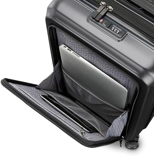 Samsonite Carry-On Pro Front Pocket Hardside Expandable 21-Inch Octiv Luggage: Durable & Impact Resistant, 360° Aero Trac Spinner Wheels, Adjustable Telescopic Handle, TSA Approved Lock - Black - Image 3