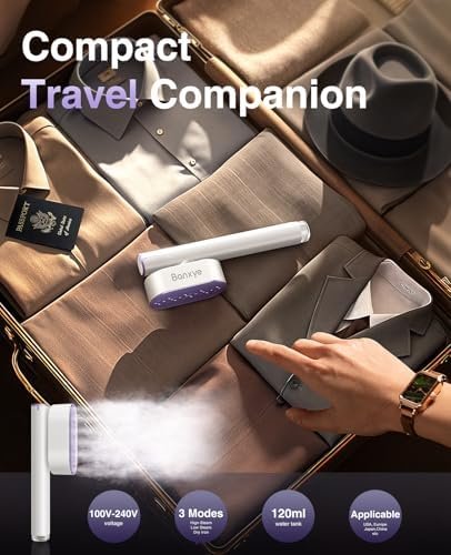 Ultra HyperPulse Series Steamer for Clothes, Large Panel, 1s Wrinkles Removal, 3 Modes Travel Steamer & Iron dual voltage, Handheld Portable Garment steamer for home, Global & Europe Traveling - Image 6