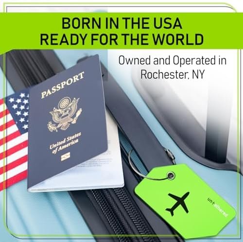 Untethered 4-Pack Luggage Tag Set | Durable ID Tags for Suitcases & Travel Bags | Name Identifiers for Easy Bag Recognition - Image 9