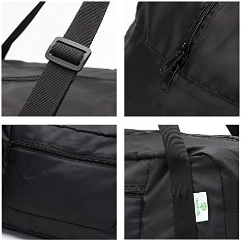 HOLYLUCK Foldable Travel Duffel Bag For Women & Men Luggage Great for Gym (black) One_Size - Image 2