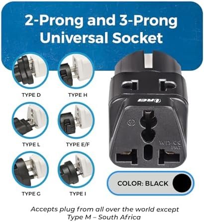 OREI European Adapter Plug, Travel Adaptor for Europe Schuko Countries 2 in 1, for Germany France Iceland Netherlands Russa Greece Spain - Safe Grounded Connection - Universal Socket - 4 Pack - Image 3