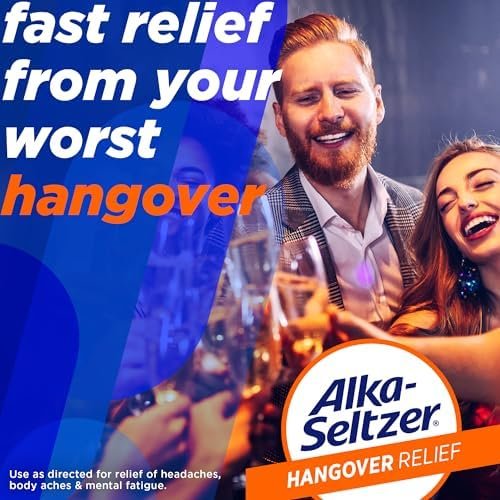 Alka-Seltzer Hangover Relief Tablets, Fast Relief Starts In About 15 Minutes for Headaches, Body Aches & Mental Fatigue, Bachelorette & Bachelor Party Packs 60 Count (3 Boxes, 20 Tablets Each) - Image 2